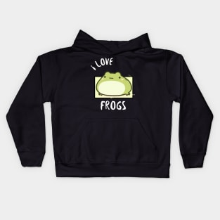 Chubby Frog - I love frogs Kids Hoodie